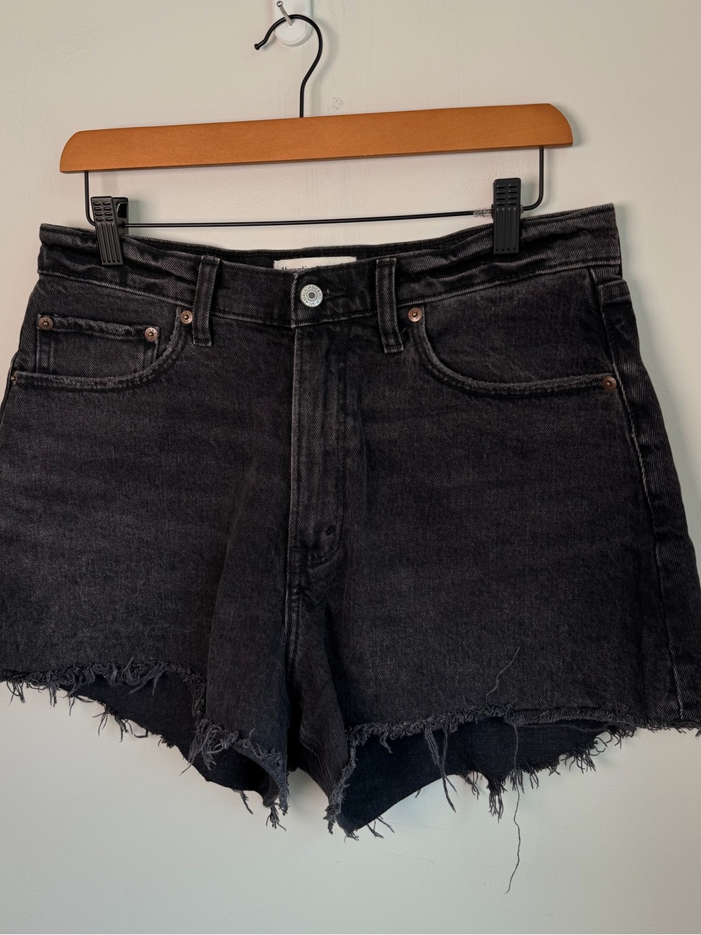 Abercrombie & Fitch Black Denim Jean Shorts - Picture 5 of 11